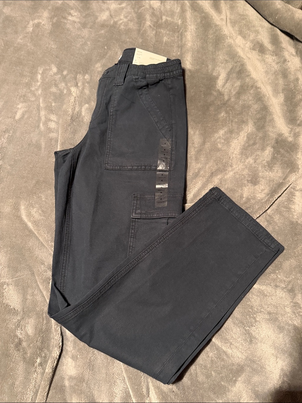 Women’s Navy Cargo 90’s straight Stretch Pants - Casual Utility Style